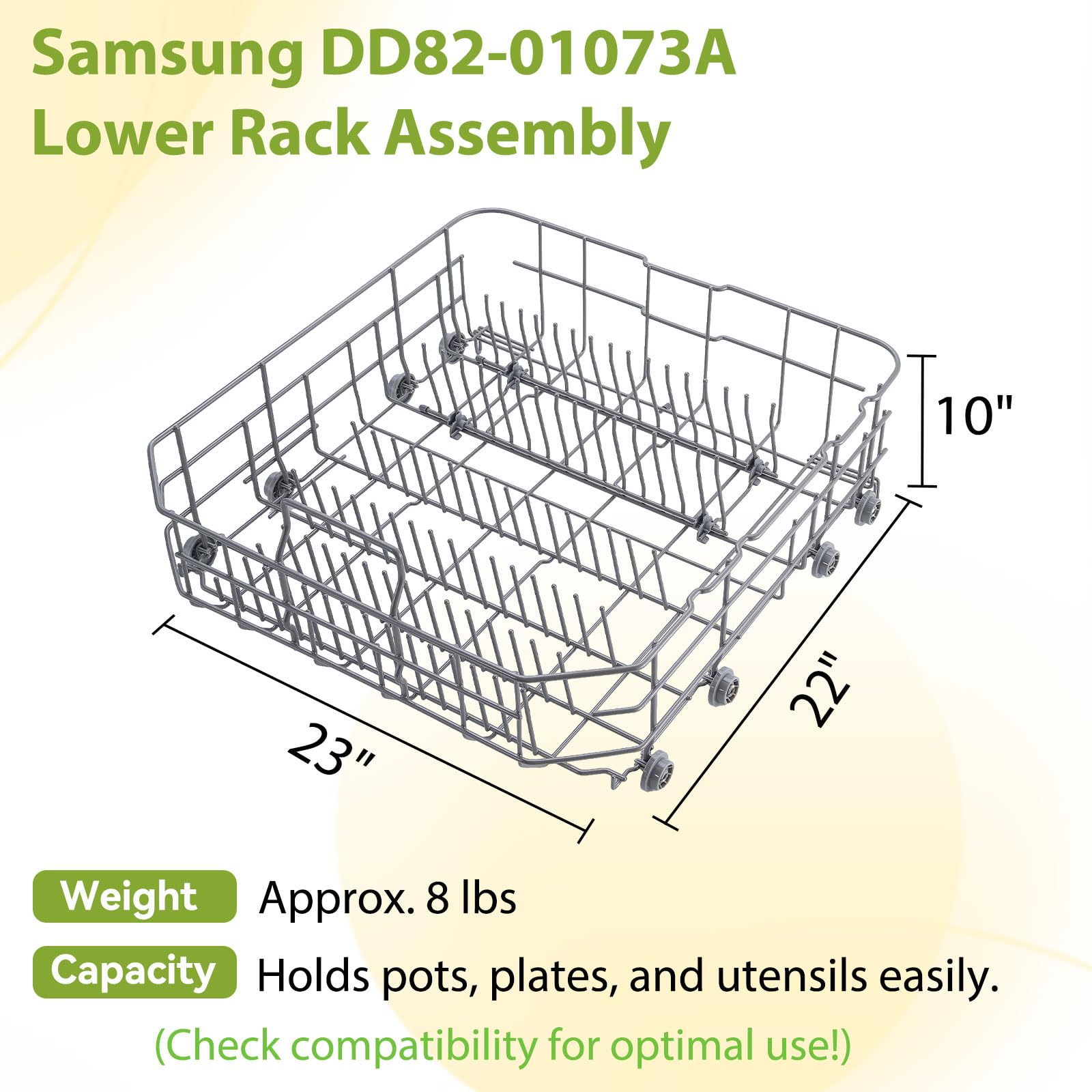 Amazon.com: 𝟮𝟬𝟮𝟲 𝙊𝙀𝙈 DD82-01073A Lower DishRack(22.4 * 20.6