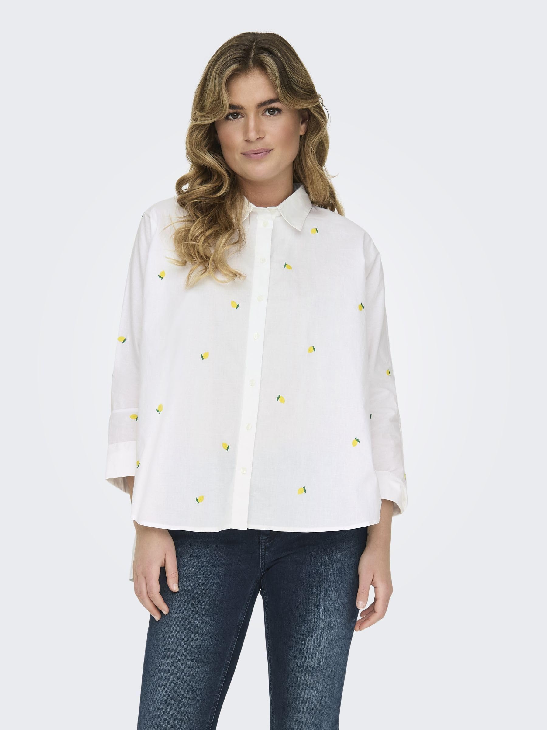 ONLY Chemisier New Lina Grace Bright White Lemon M