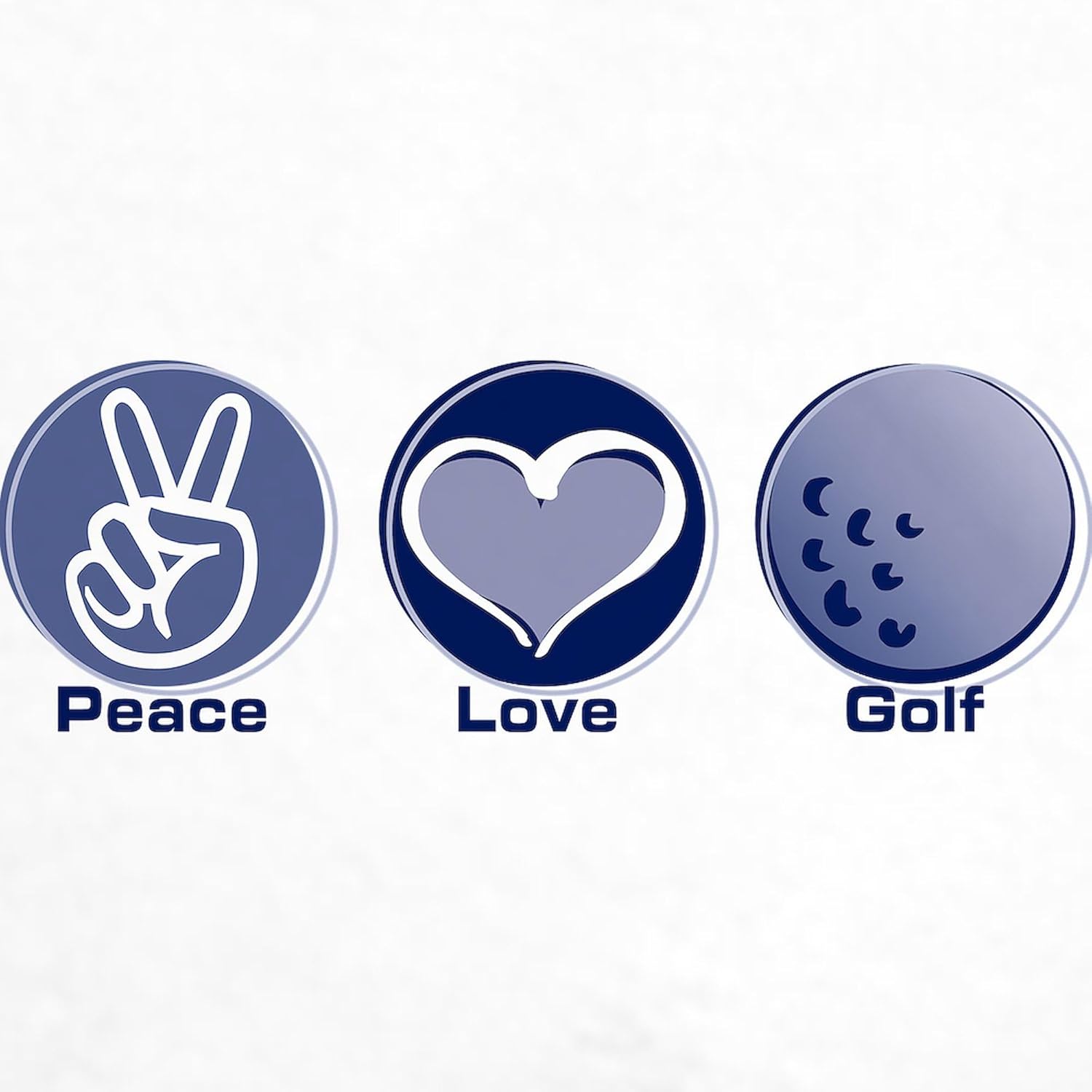 CafePress Peace Love Golf Polo Shirt Men's Golf Polo Shirt Pique Knit