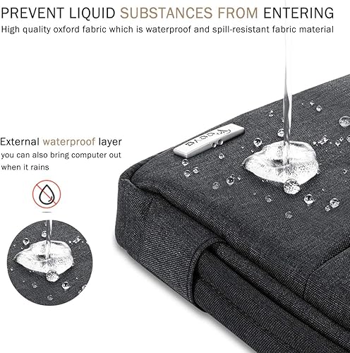 Miniatura 4 de Voova - Funda para laptop de 11.6, 13, 13.3, 14 y 15.6 pulgadas, resistente al agua, bolsa protectora para laptop