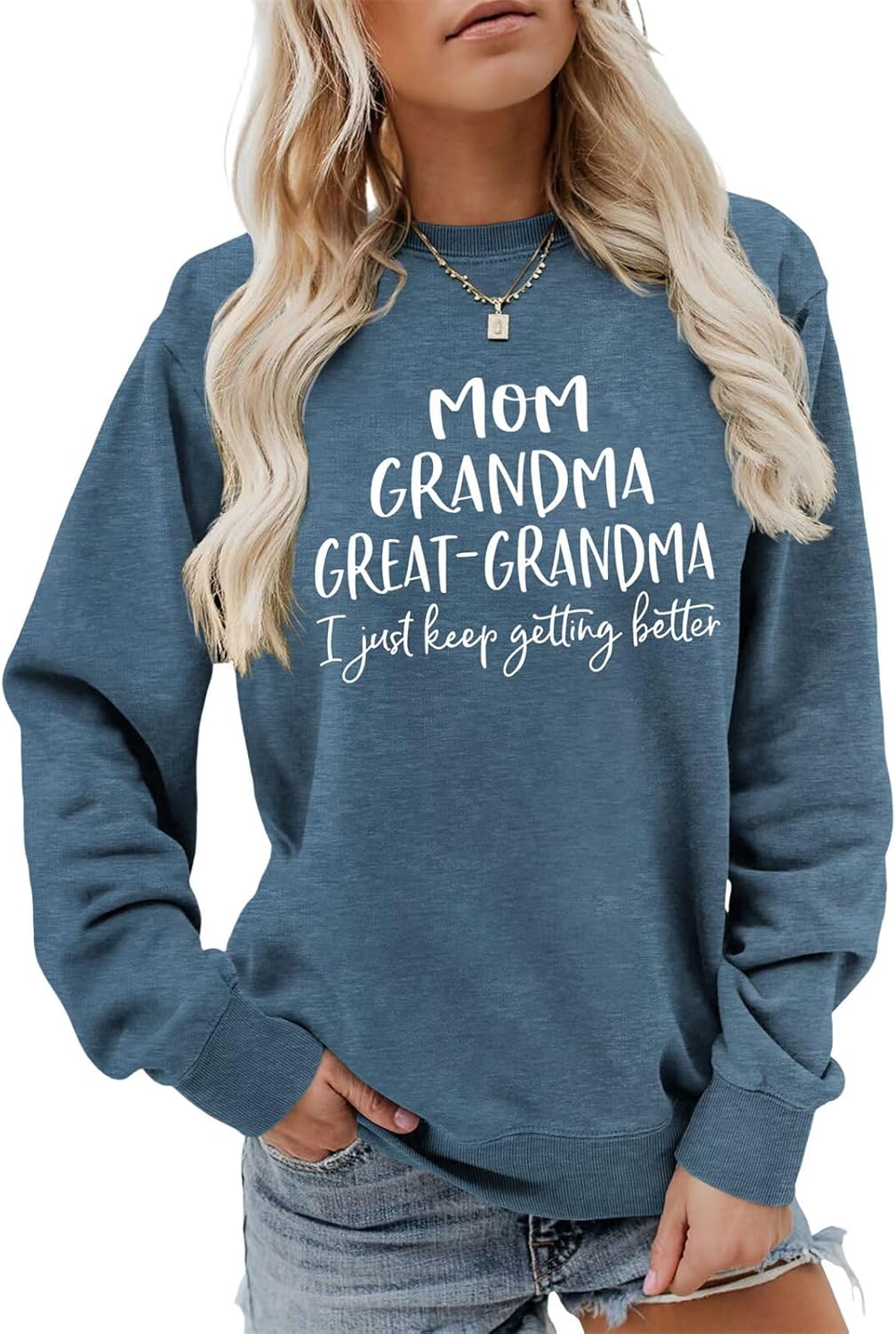 Great Grandma Sweatshirt for Women Crewneck Casual Pullover Tops Loose Comfy Grandma Gifts Shirts Top Sweatshirts - Image 2
