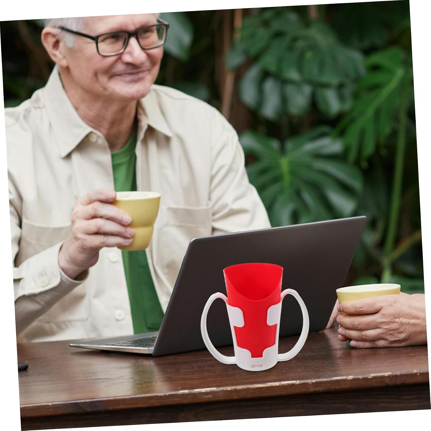 ORFOFE Nosey Cup for Adults, PP Drinking Cup with Holder