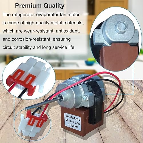 Miniatura 5 de 3015924900 Parte del motor del ventilador del evaporador del refrigerador # D4612AAA36 compatible con Kenmore se adapta a reemplazar 11173027711,