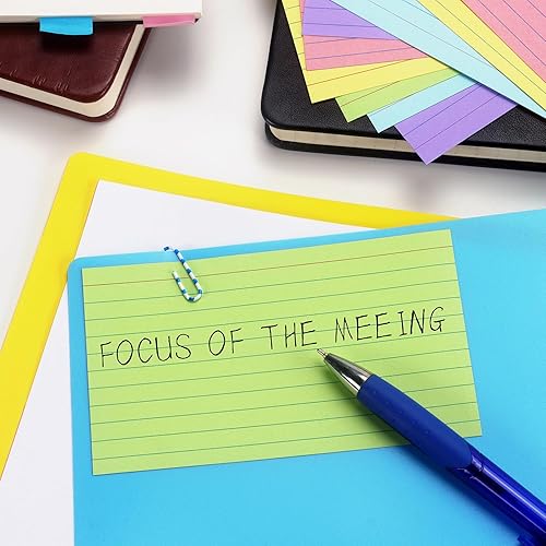 Miniatura 5 de Tamaki Tarjetas de índice de colores de 3 x 5, tarjetas flash a rayas para escuela, 200 unidades, tarjetas flash para el hogar y la oficina para