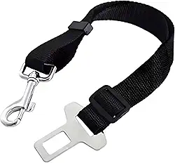 Cinto de Segurança para Animais de Estimação, Coleira e Colete com Fivela Ajustável, Resistente para Cães e Gatos