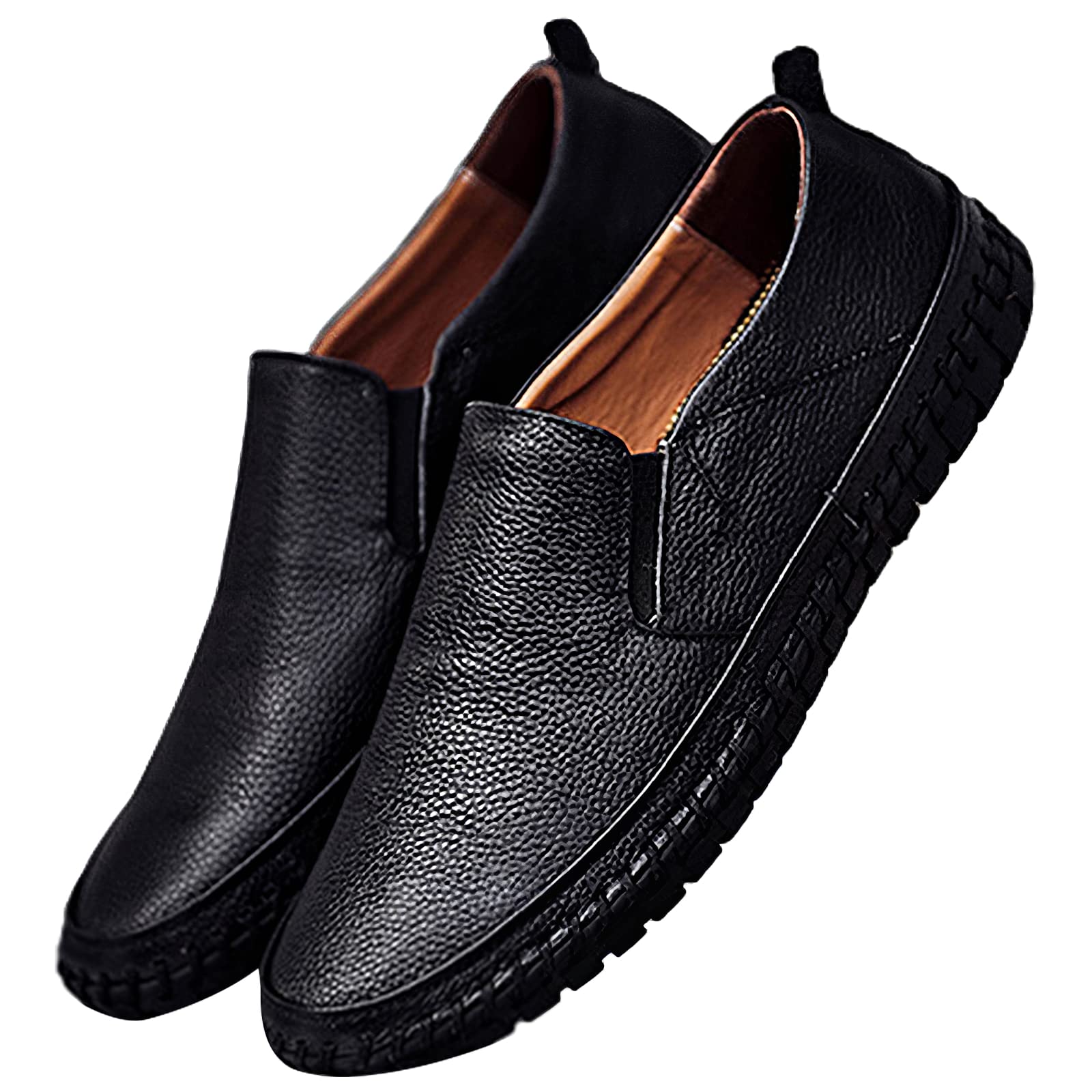 rismart Mokassin Herren Komfort Fläche Halbschuhe Leder Schlüpfen Bootsschuhe Schuhe Hausschuhe