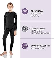 Vista 28 de Rocky Ropa interior térmica para niños, ropa interior larga para niños, capa base para clima frío/esquí Jade