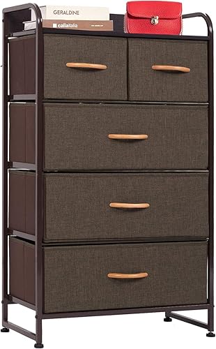 SUN & SUMMER Cómoda con 8 cajones de almacenamiento con cajones de tela para dormitorio, entrada, pasillo, armario, organización de oficina (azul