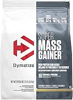 Vista 10 de Dymatize Super Mass Gainer Polvo de Proteína, Vainilla Gourmet, 52g de Proteína, 1g de Creatina, 1280 Calorías, 10.7g de BCAA, 245g