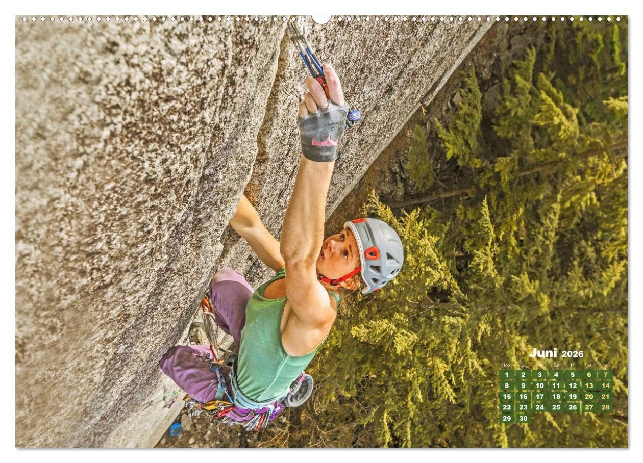 Bouldern: Klettern extrem (hochwertiger Premium Wandkalender 2026 DIN A2 quer), Kunstdruck in Hochglanz: Bouldern: Fingerübungen an der Steilwand - Klettern am Limit (CALVENDO Sport)