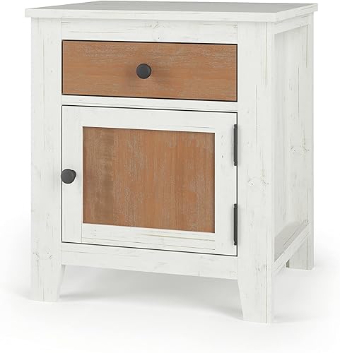 Miniatura 8 de Child Craft Ocean Grove - Mesita de noche con cajón y armario de almacenamiento blancogris