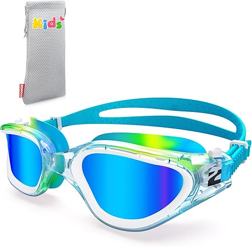 Miniatura 21 de ZIONOR G1MINI MIX - Gafas de natación para niños, con bloques de color, polarizados, sin fugas, antiniebla, para niños (3-14) N
