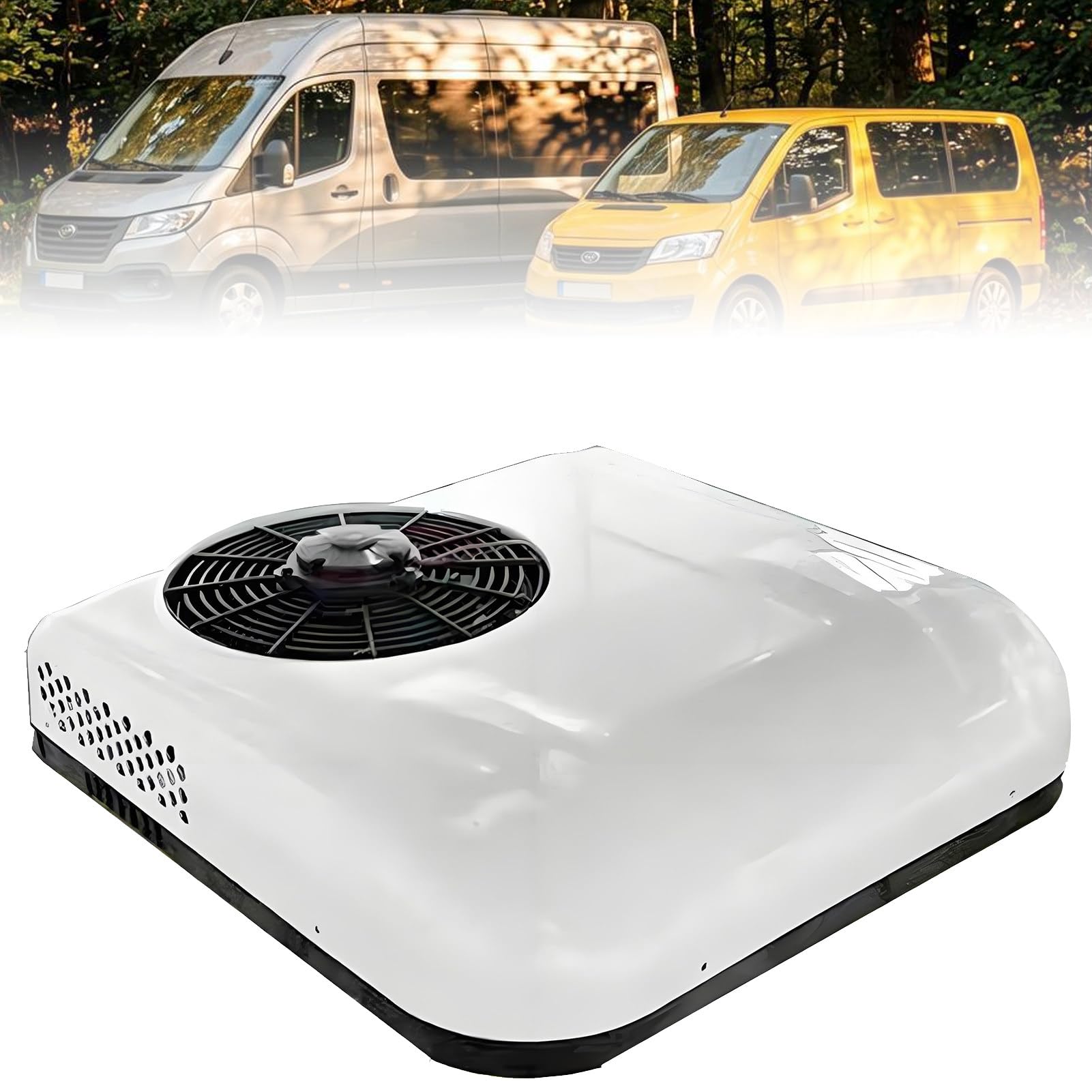 SHENGSHIYU Truck Parking Air Conditioning for Motorhome, Roof Top Air Conditioner 24V-White