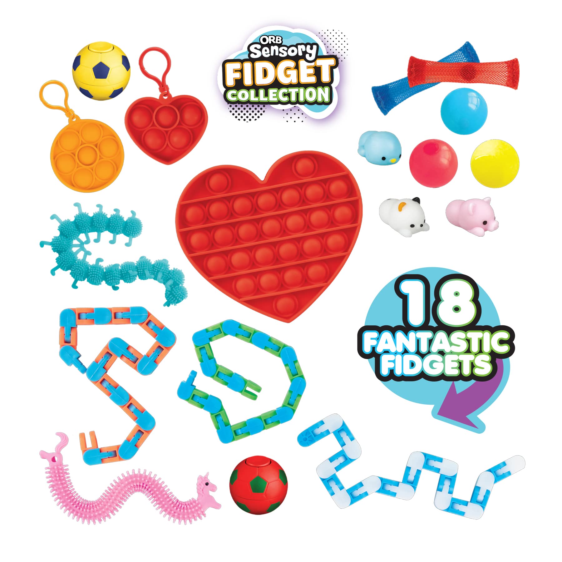 Fidget 17 Snapklik.com : Sensory 18pc Fidget Collection