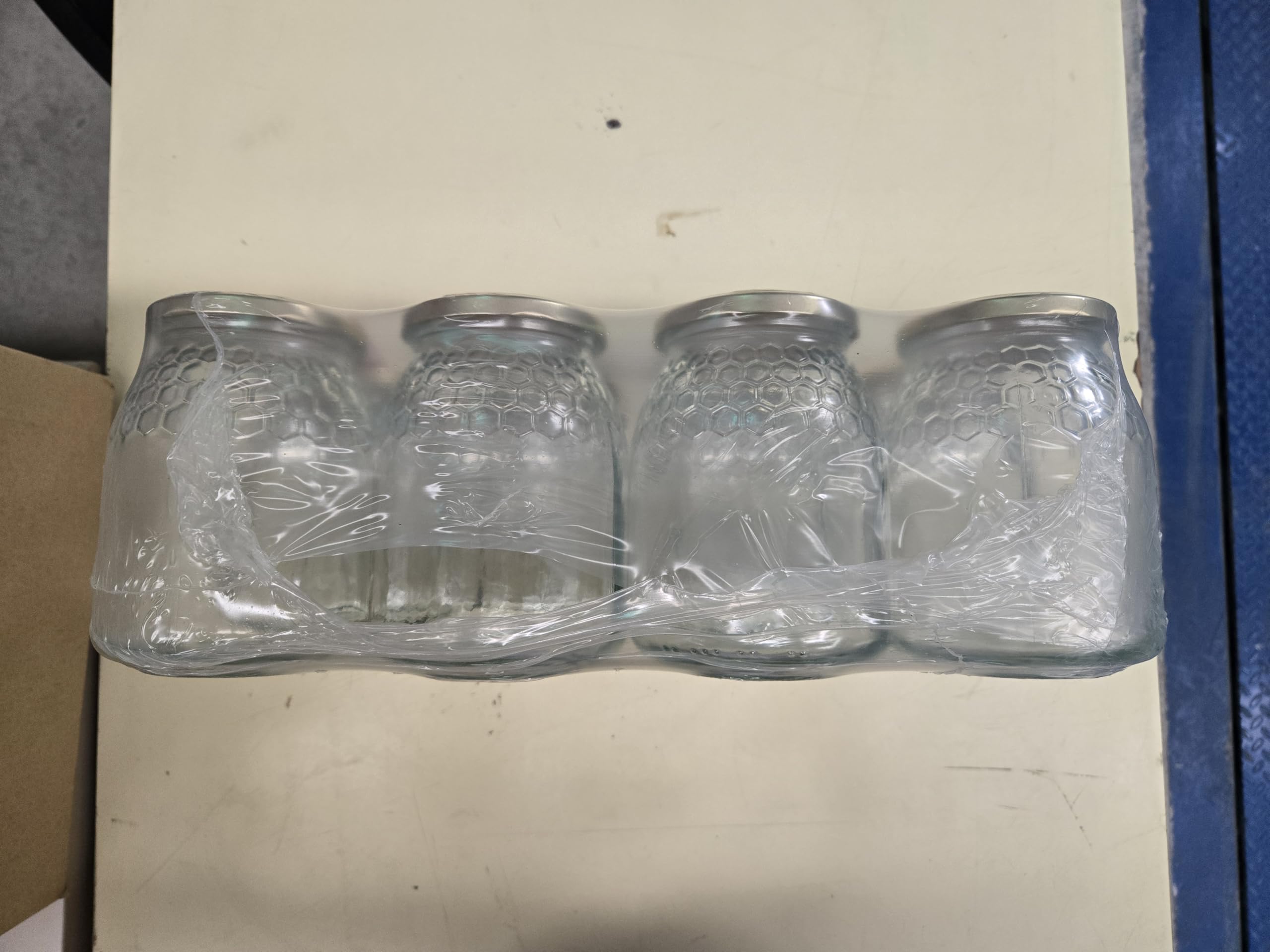 Pack de 12 Botes para Miel con Tapa Incluida; Almacenaje y Conserva Hermética de Miel (Dorado, 1 kg)