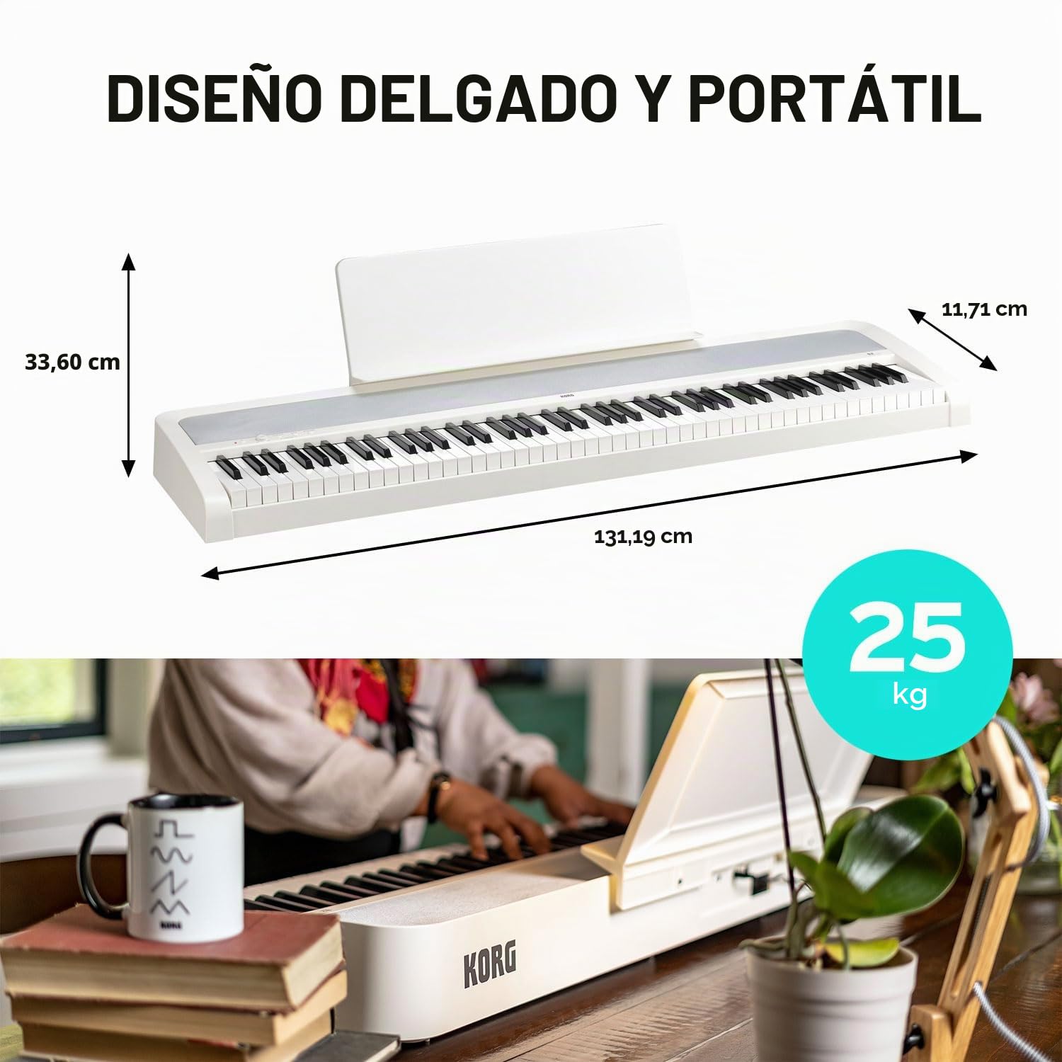 Korg B2 WH - Piano digital Blanco