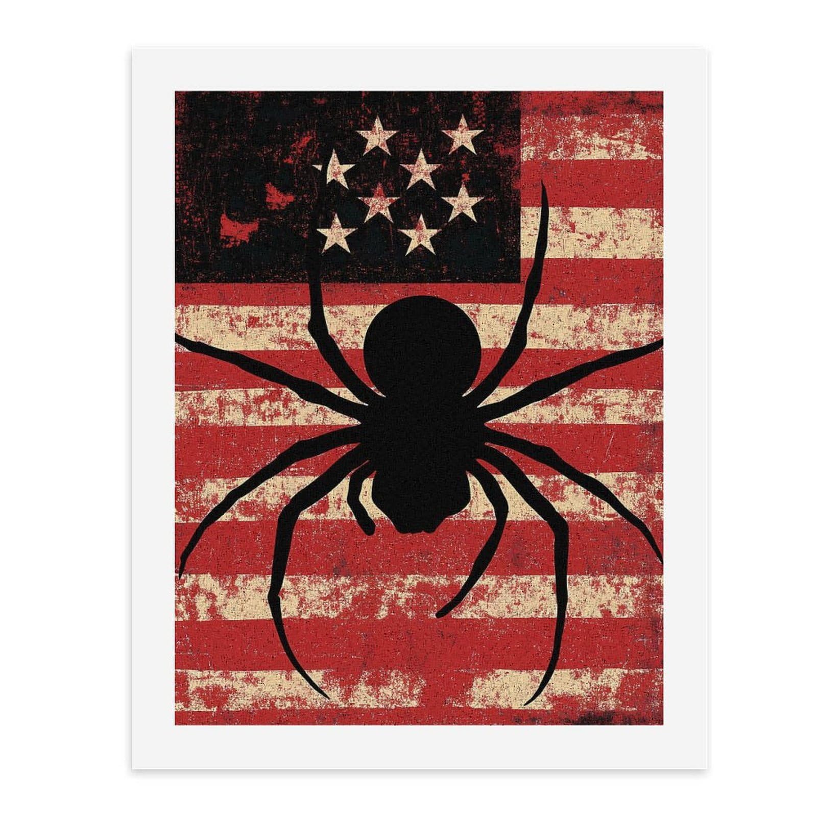 Lustiges Malen nach Zahlen für Erwachsene, Motiv: Spinnen, Tier, US-Flagge, vertikal, Baumwolle, digitales Ölgemälde, Heimdekoration, Geschenk, 65 x 50 cm