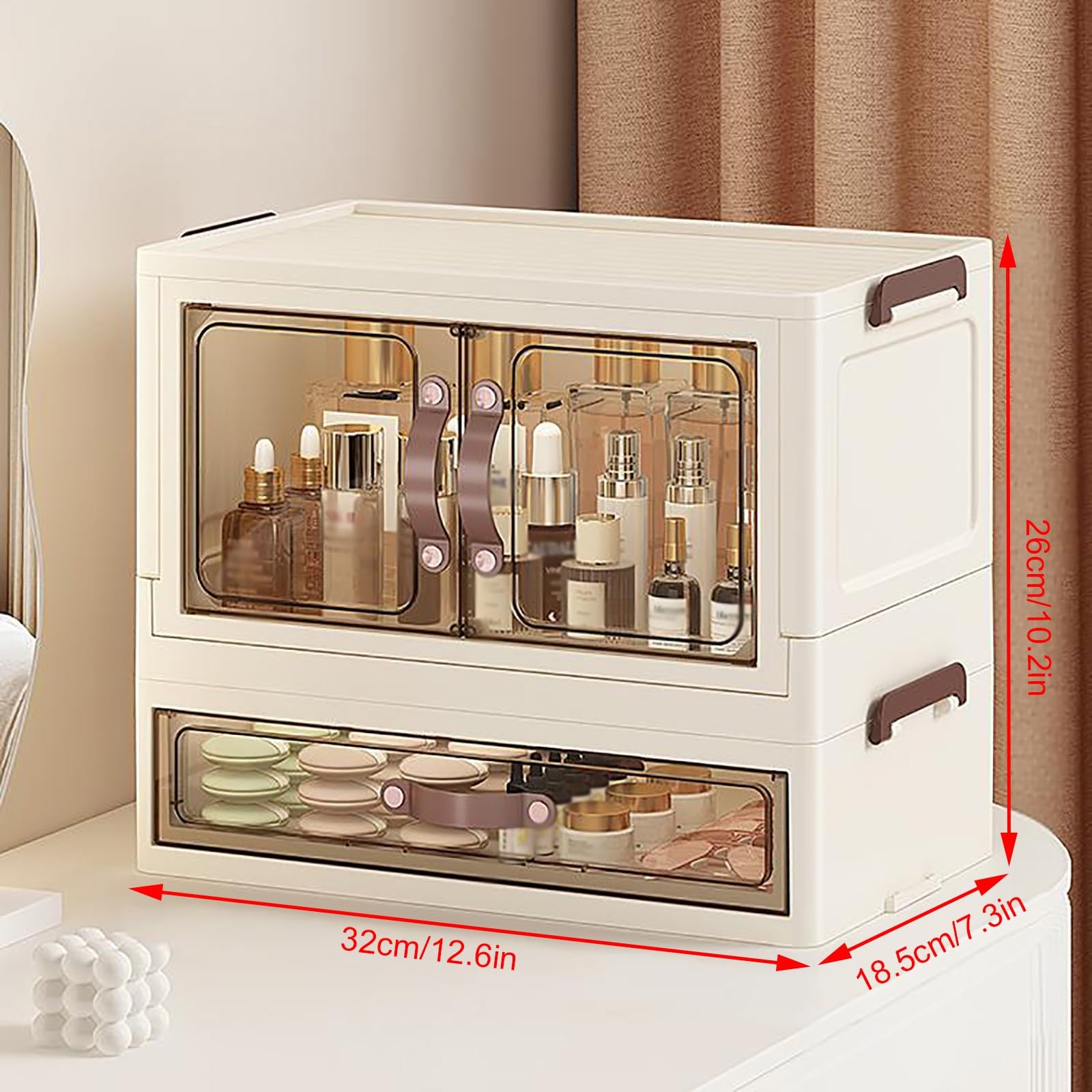 Der nizer - Caja de cartón múltiple para oficina en casa y dormitorio, con esquinas redondeadas, fácil montaje, nizer de escritorio Slish (26 cm)