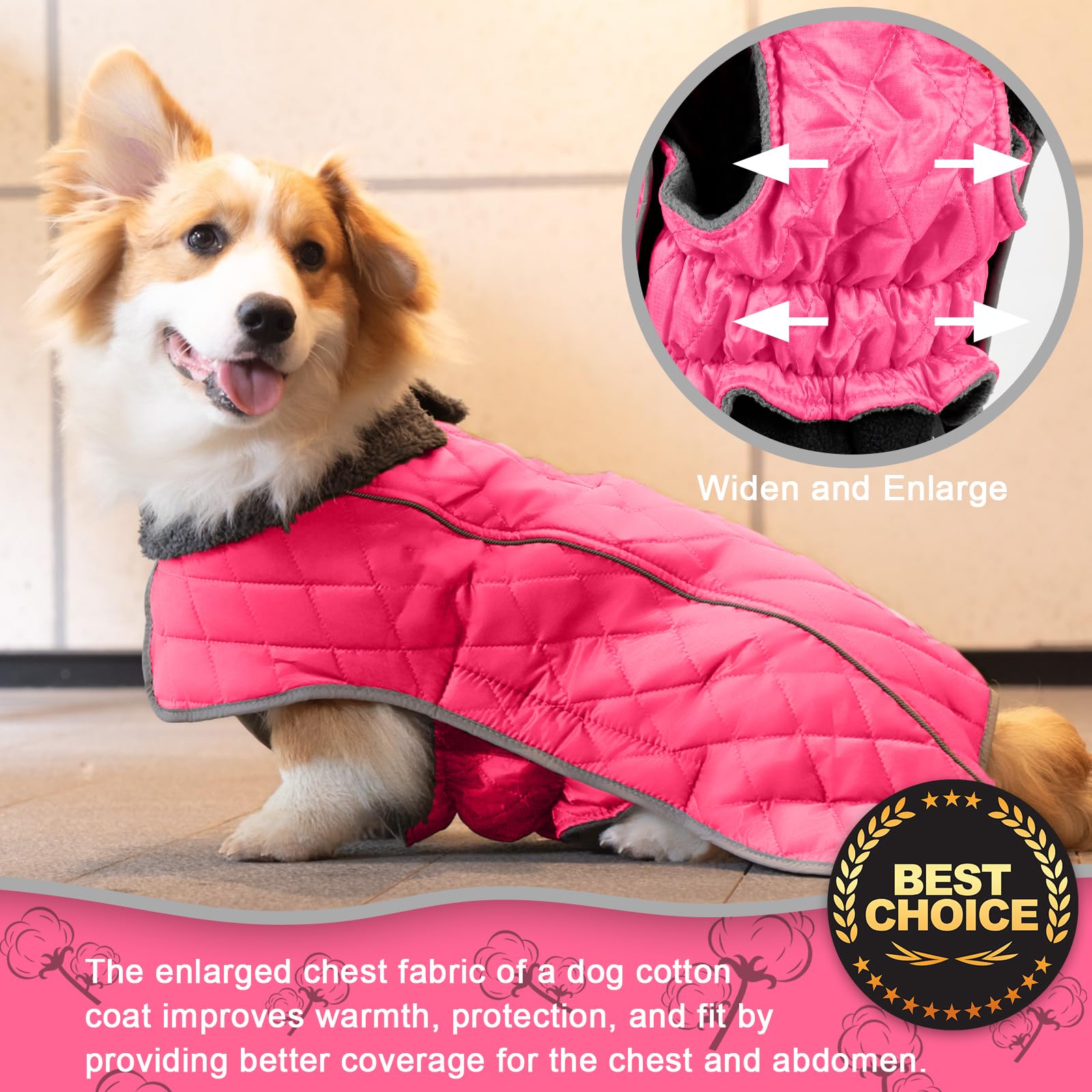 Fragralley Abrigo para perro, impermeable, resistente al viento, abrigo reflectante para clima frío con agujero para arnés, chaleco de forro polar cálido para perro, ropa de cachorro pequeño, mediano