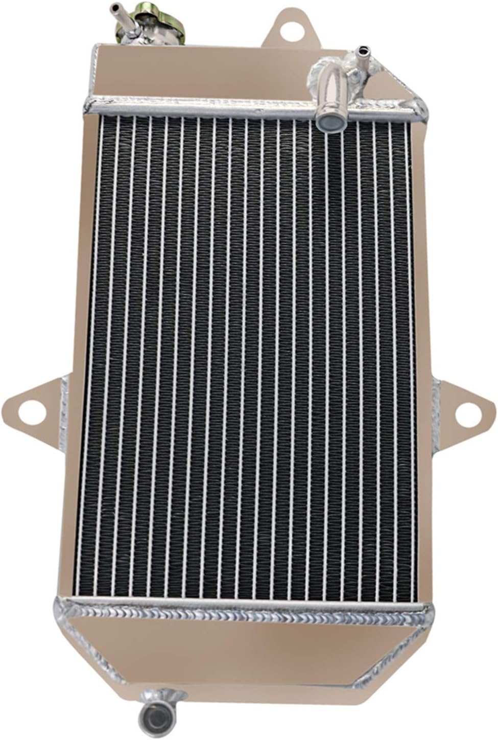 Amazon.com: ALLOYWORKS Motorcycle Radiator, 2 Row Aluminum Radiator For ...