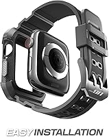 Vista 4 de SUPCASE Funda con correa para Apple Watch 9/8/7/6/5/4/SE de 45/44mm (Unicorn Beetle Pro), [antiarañazos] [protector de parachoques], funda