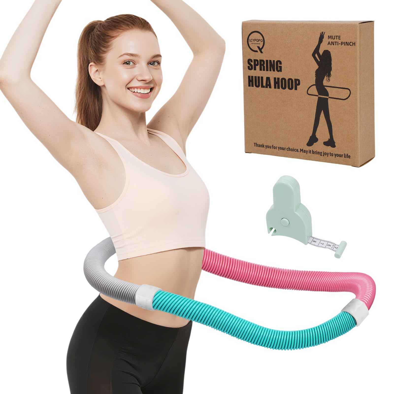 Hula Hoops for Adults Weight Loss - 2.9 lbs. It’s a Foldable & Portable Weighted Hula Hoop. This Spring Hula Hoop is Specially Made for Body - Shaping and Weight Loss, Silent Type.