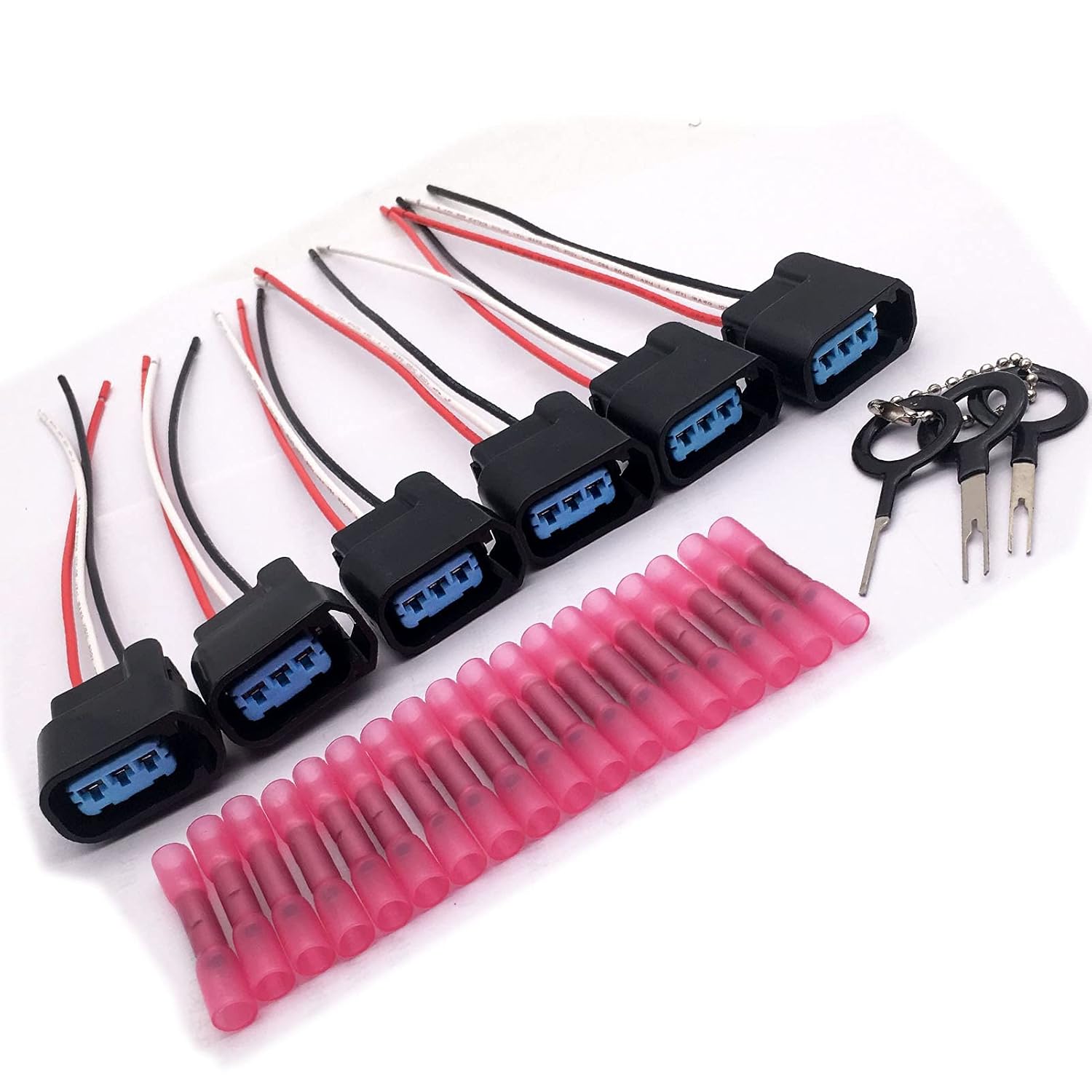 Conjunto de 6 Conectores de Bobina de Ignição Compatíveis com Acura Honda Accord Odyssey Pilot Riggeline 3.0L 3.5L V6