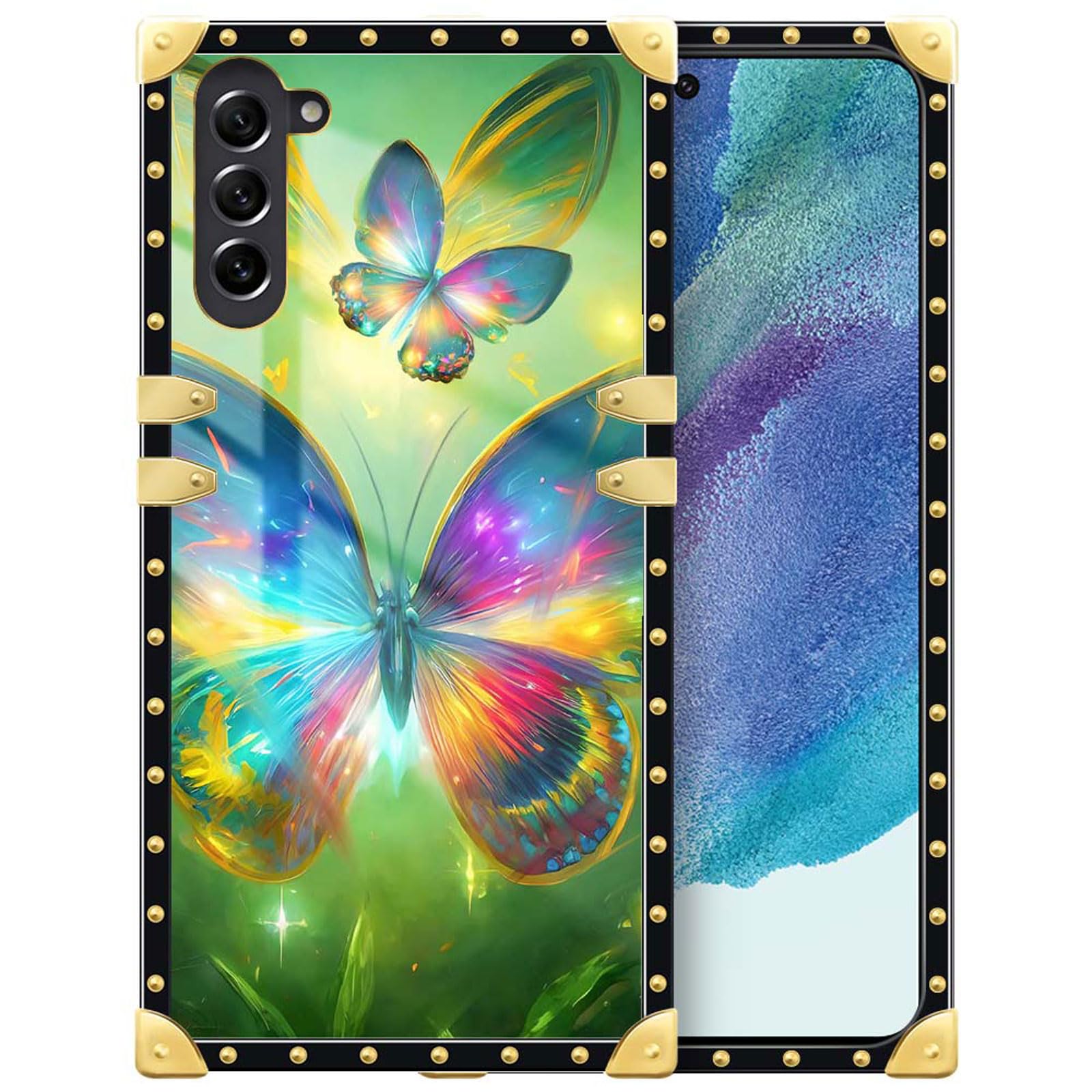 Yuning419 Compatible with Samsung Galaxy S23 Plus Case,Luxury Soft TPU & Hard PC Back for Girls Women,Shockproof Protective Phone Cover for Galaxy S23