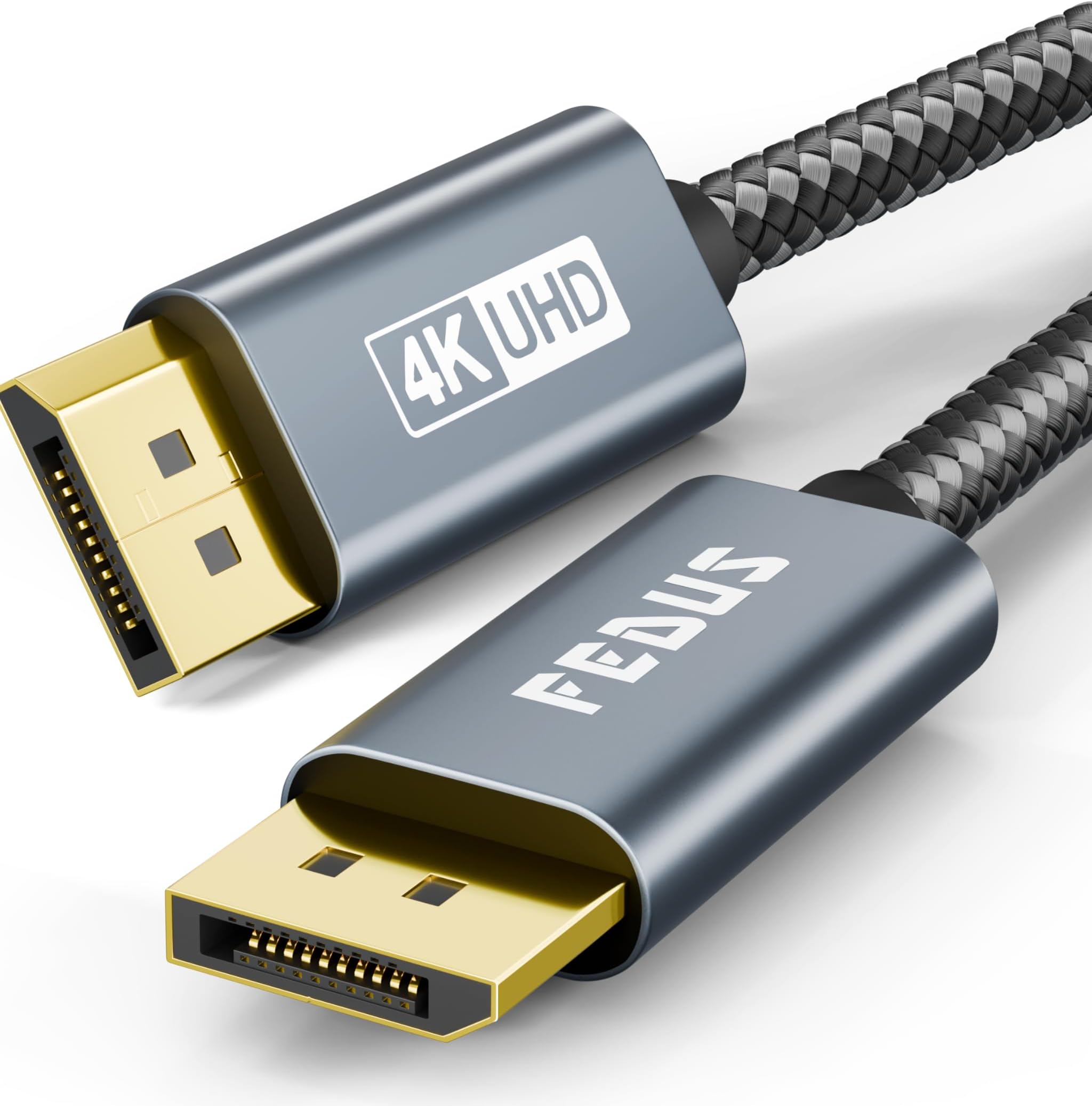FEDUS STRYKER-XY 4K DisplayPort to DisplayPort Cable 1.2 (DP to DP) 1.5 Meter 4K@60Hz, 2K@144Hz Braided Male to Male Cord, Display Port Wire Cord for Gaming Monitor, PC,GPU,RTX 4090,Desktop,Projector
