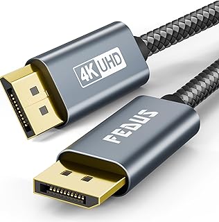 FEDUS STRYKER-XY 4K DisplayPort to DisplayPort Cable 1.2 (DP to DP) 1.5 Meter 4K@60Hz, 2K@144Hz Braided Male to Male Cord,... Price In India
