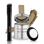 THICK FIBER Root Touch Up Powder with Brush - Covers Grey Roots, Thinning Hair & Bald Spots - Sweat & Water Resistant for Men & Women (Medium Blonde, 0.35 Ounce (Pack of 1))
