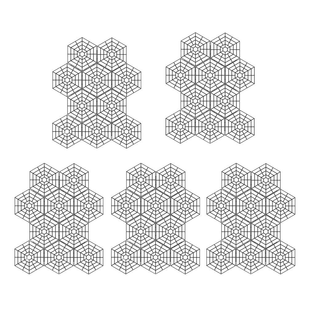 Paquete de 50 rejillas flotantes de plástico para estanque de jardín, duraderas, ecológicas, de fácil instalación, ideales para características acuáticas y plantas acuáticas