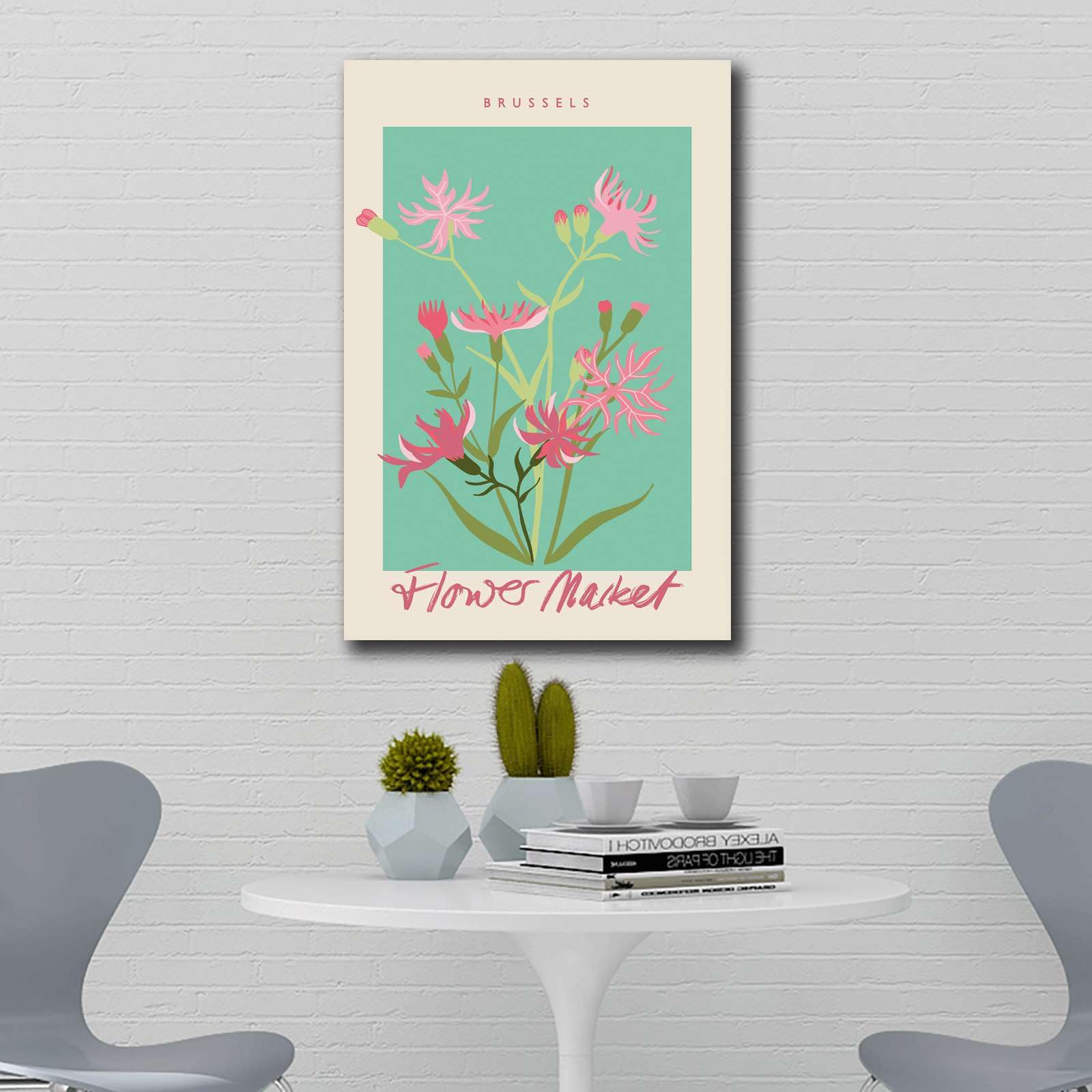 Amazon.com: YX Tide Poster Wall Art Picture Flower Market Brussels