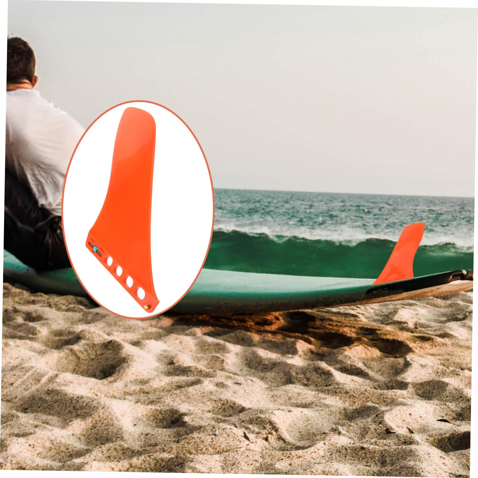 WOONEKY Ailette Amovible pour Planche de Surf et Paddle Board, Stabilisateur d'eau à Pagaie en Nylon et Fibre, Installation Facile, Séparateur d'eau pour Sport Nautique