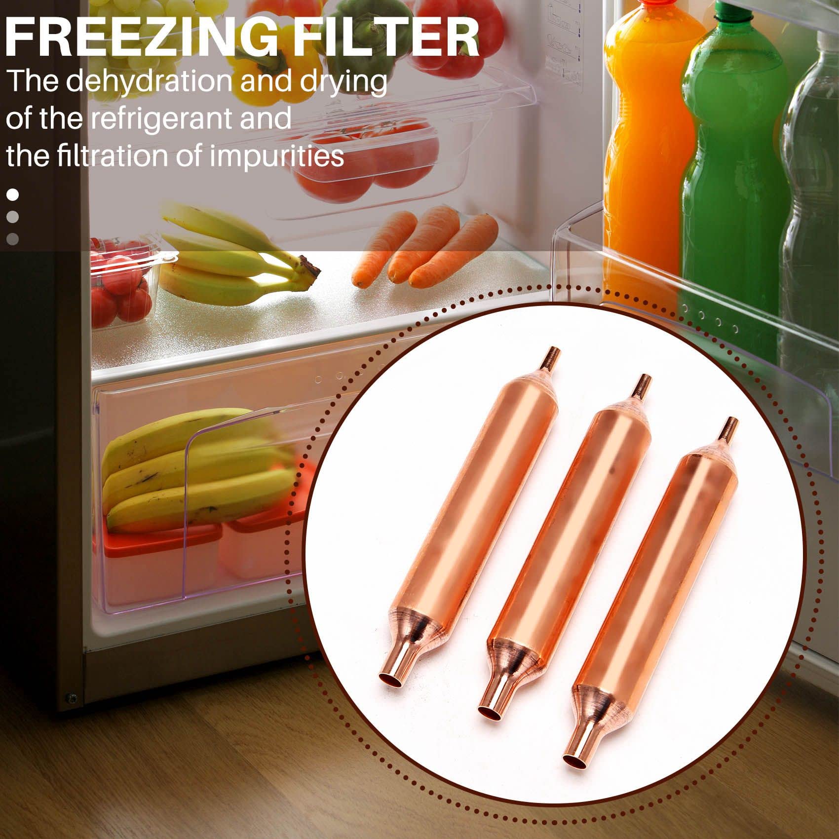 irfan la Refrigeración 20X Filtro de Refrigeración Accesorios de Secador de Filtro Refrigerador de 115 X18Mm
