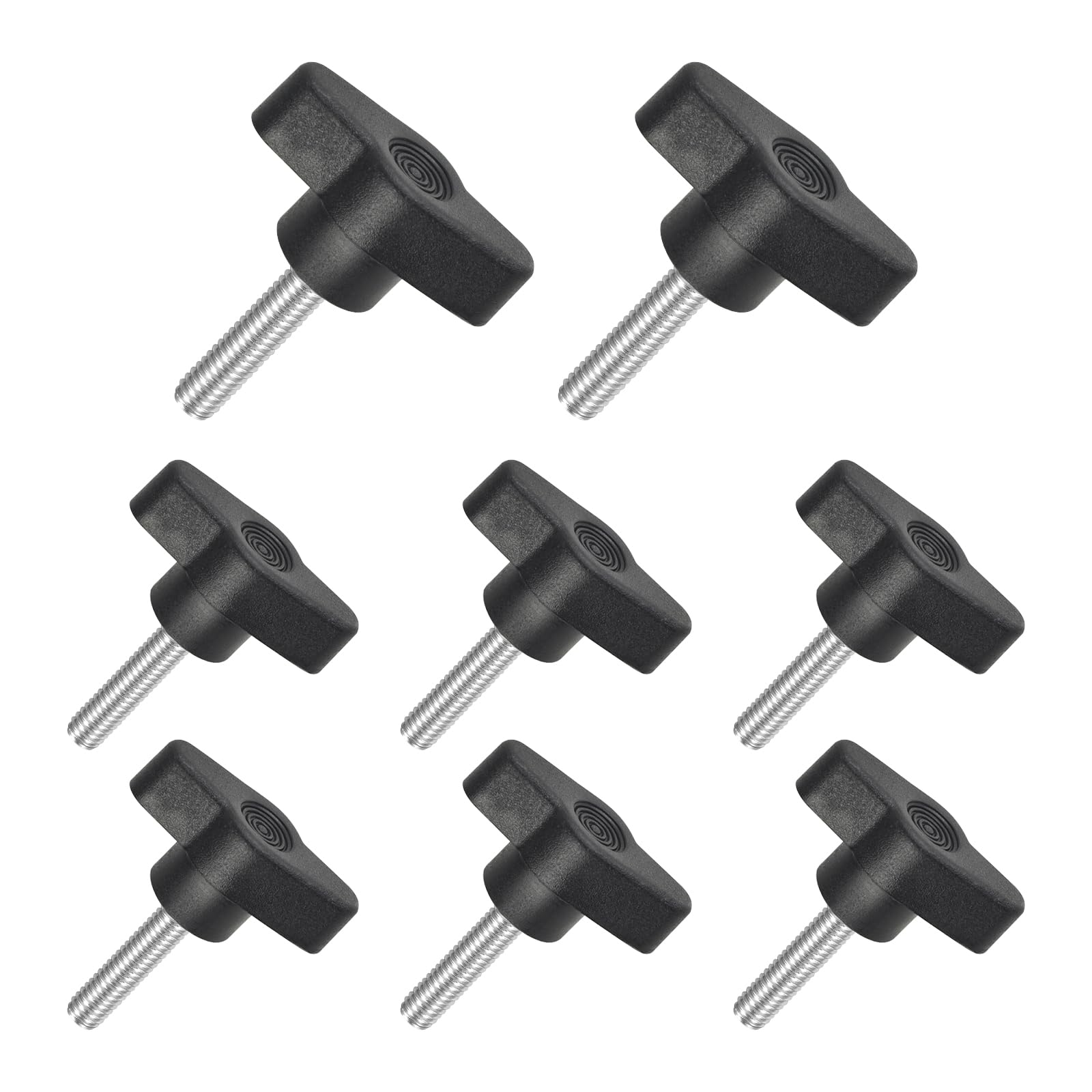 JJWNMLL 10PCS Tee Wing Knobs Thumb Screws,M6*25mm Clamping Screw Knob Black — image 1