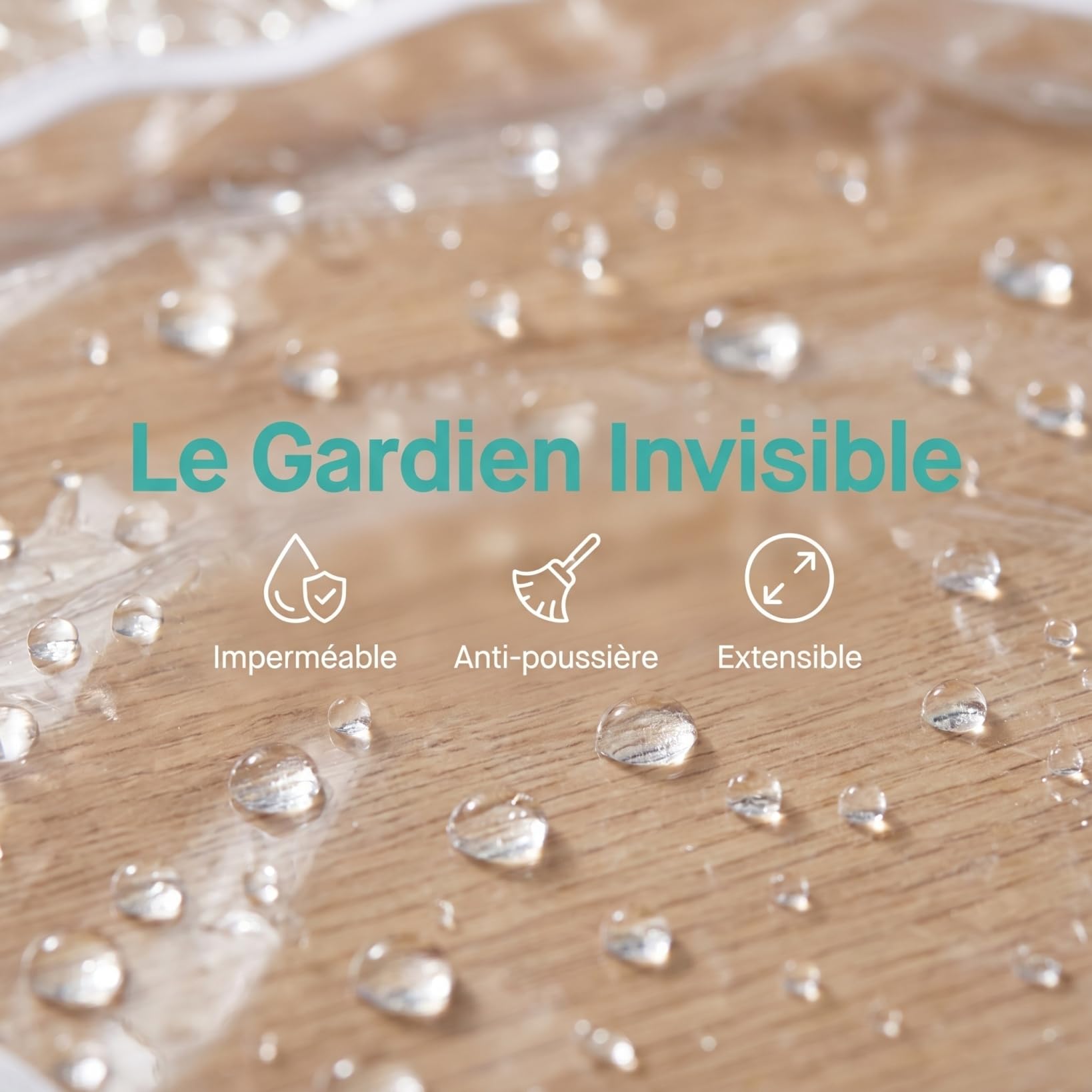 TOYANDONA Nappe Ronde Transparente en Pvc Extensible 180 Cm Diamètre, Housse de Table Extérieure Anti-huile et Anti-poussière, Protection Ajustable avec Élastique pour Jardin et Patio