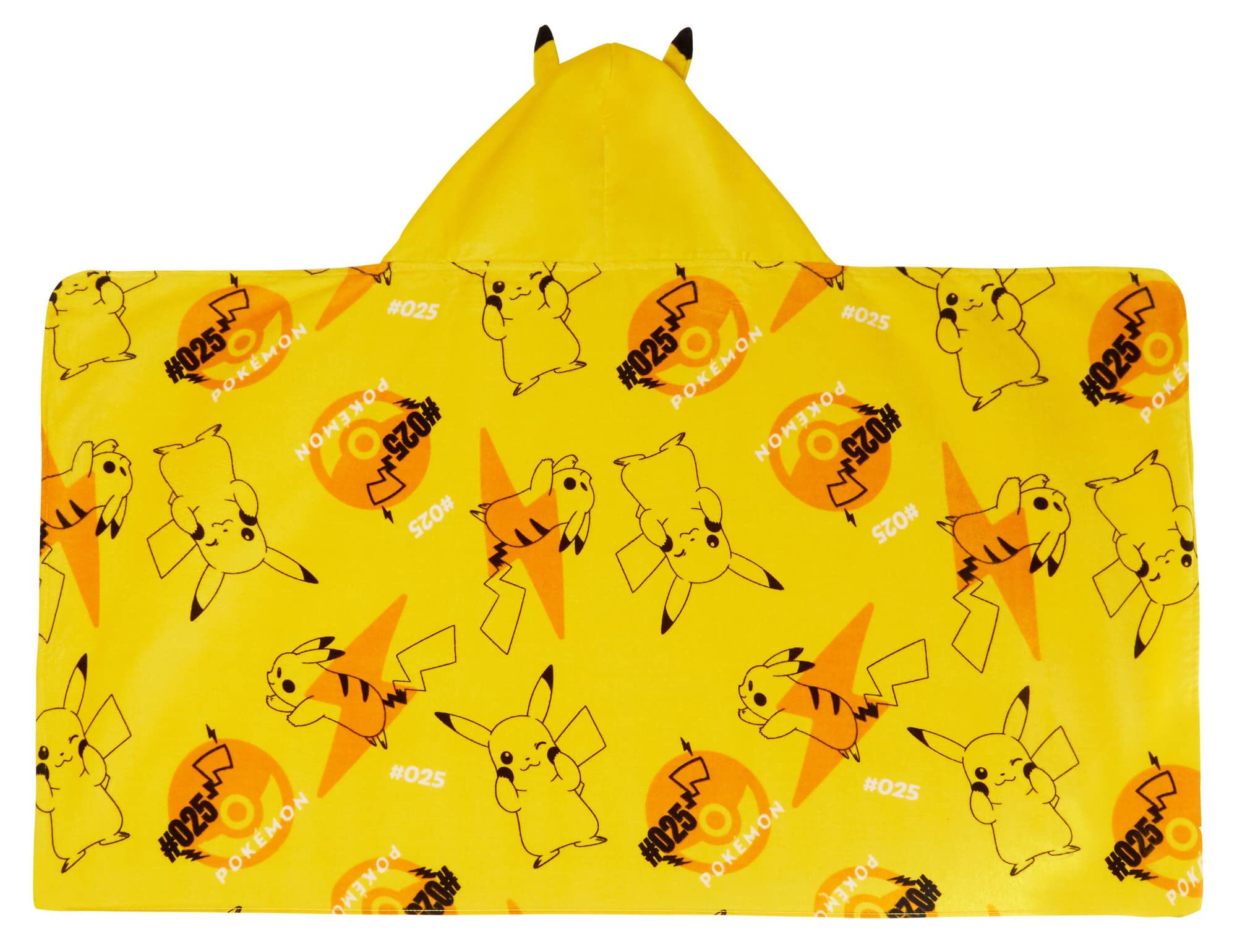 Asciugamano con cappuccio Pikachu 100% cotone Bambini Orecchie 3D Vestiti Pikachu Poncho Asciugamano da spiaggia Bagno Asciugamano per nuoto Omslag