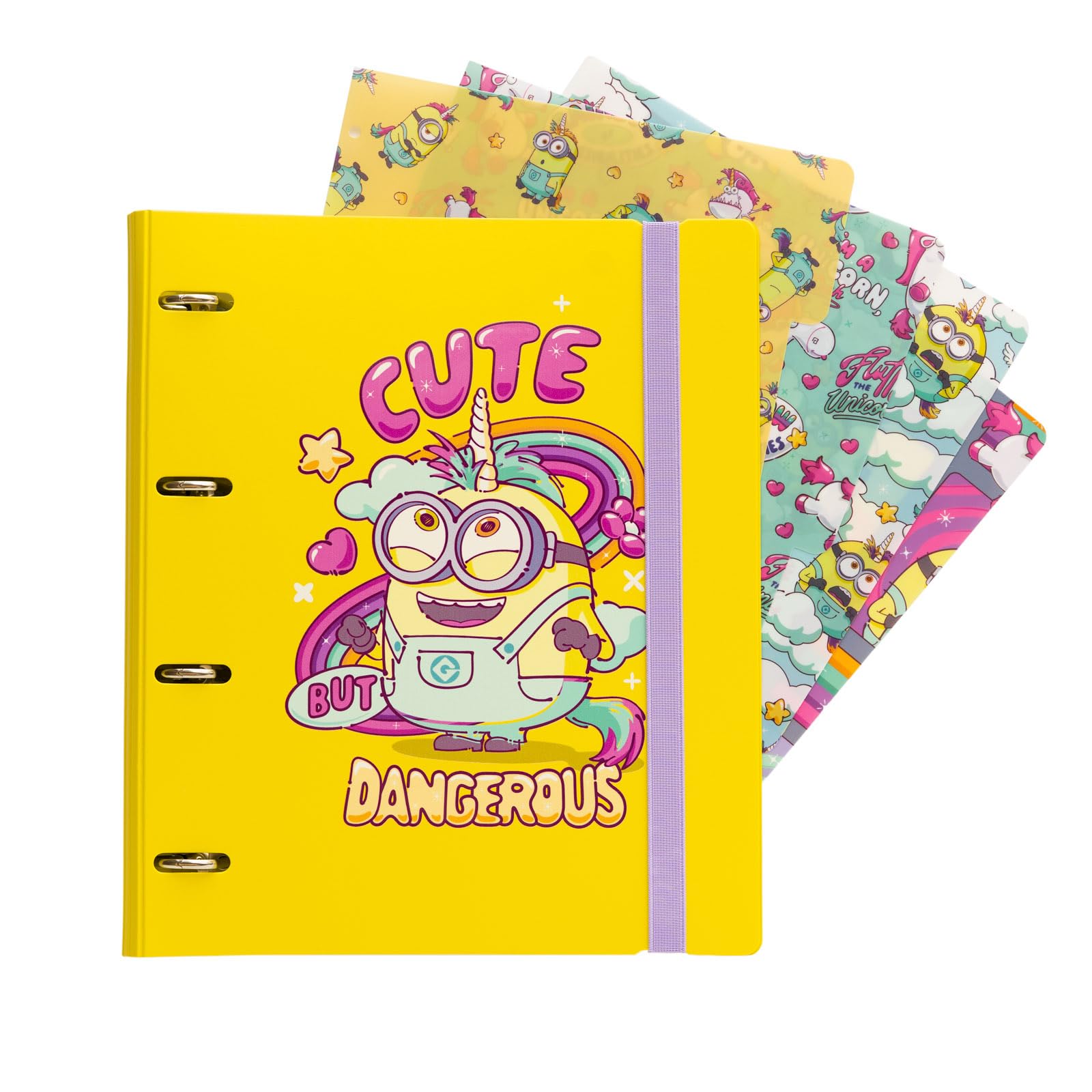 Grupo Erik Minions 4 Ring Binder A4 - Minion Stationery Gifts, Merchandise