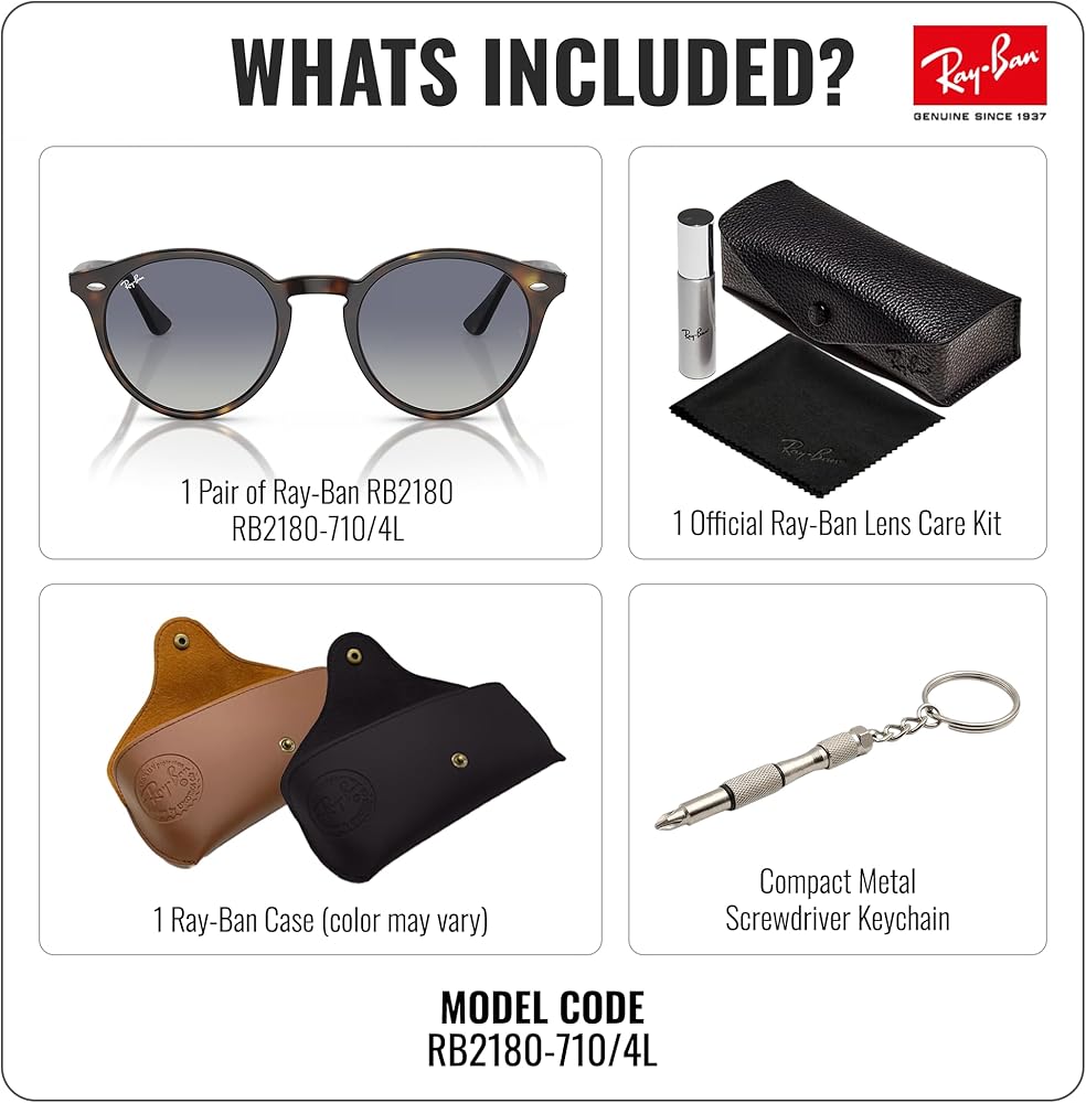 Amazon.com: Ray-Ban RB2180 Round Shape Non-Polarized Sunglasses