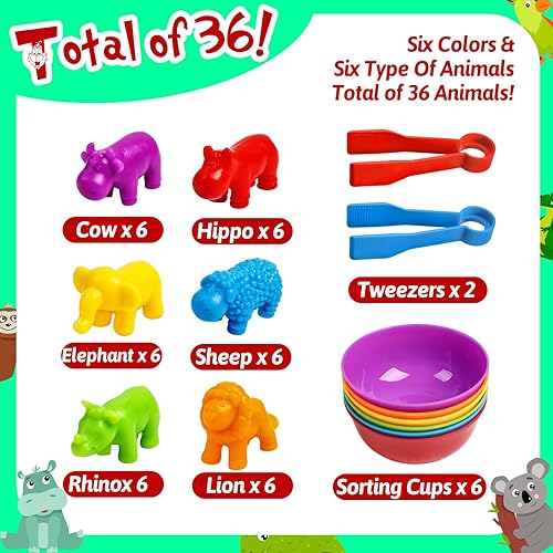 Miniatura 9 de Juguetes de contar dinosaurios, juegos a juego con cuencos de clasificación para niños pequeños, actividades de aprendizaje preescolar