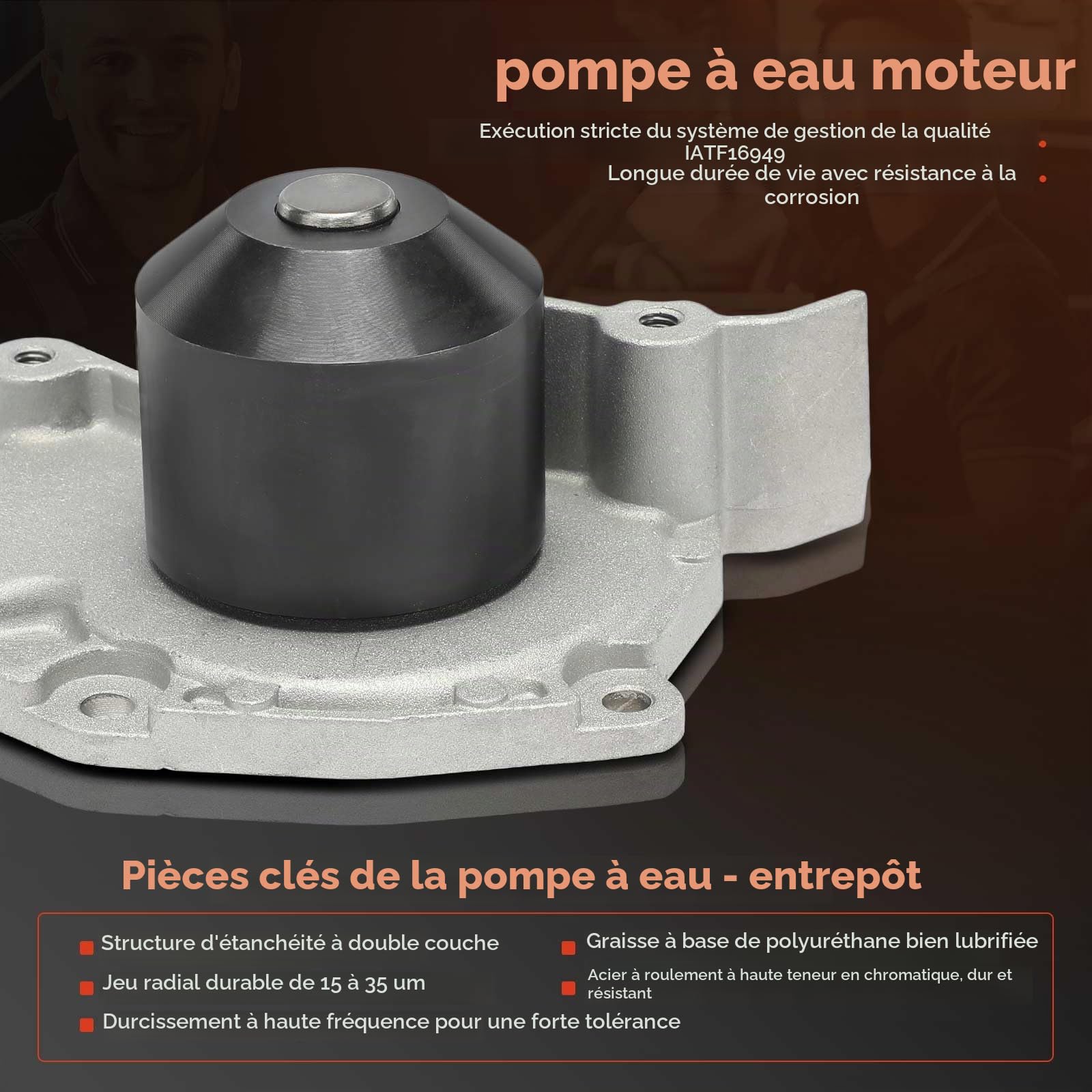 Frankberg Kit de courroie de distribution, courroie de distribution, pompe