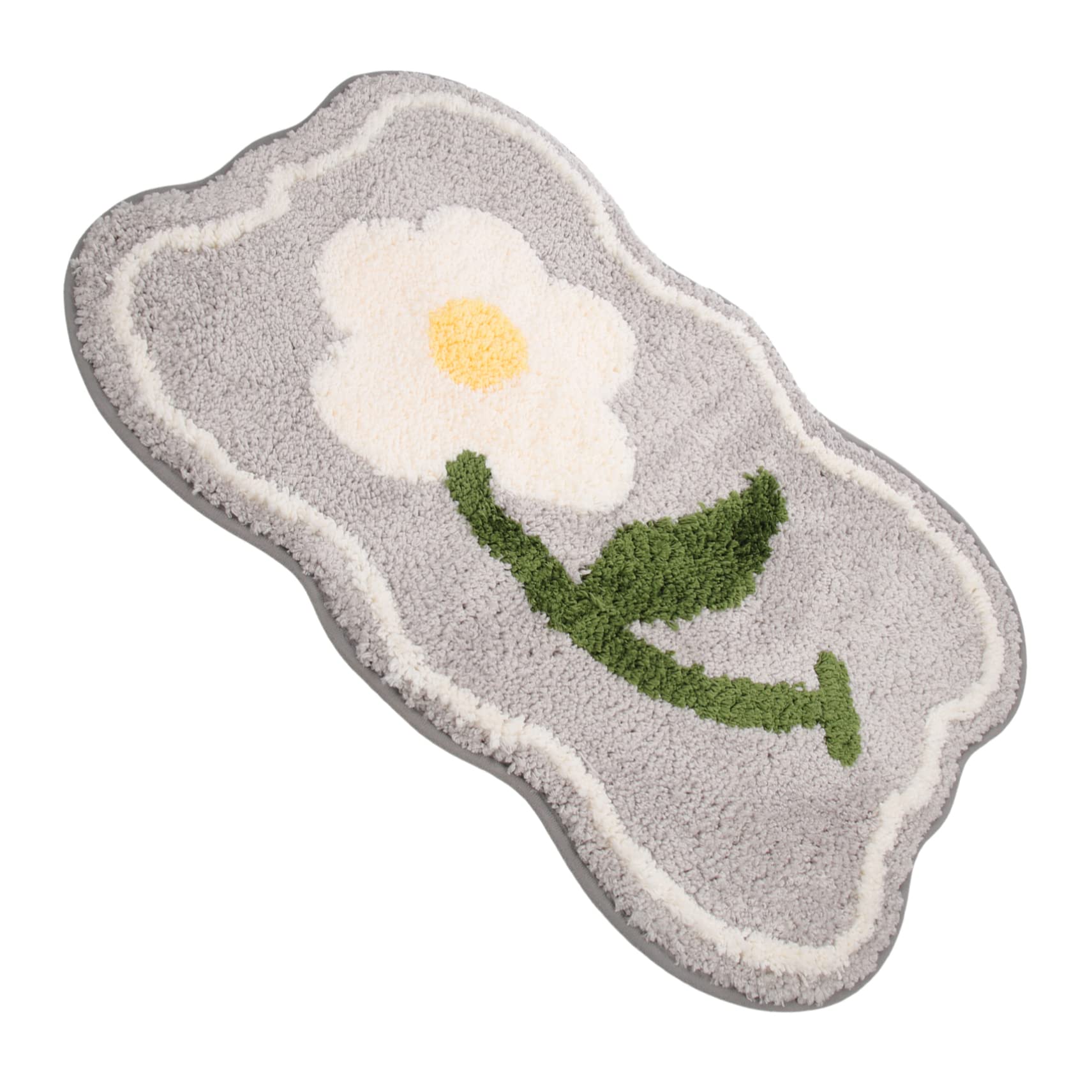Tapis de bain antidérapant à motifs floraux avec envers sécurisé pour douche