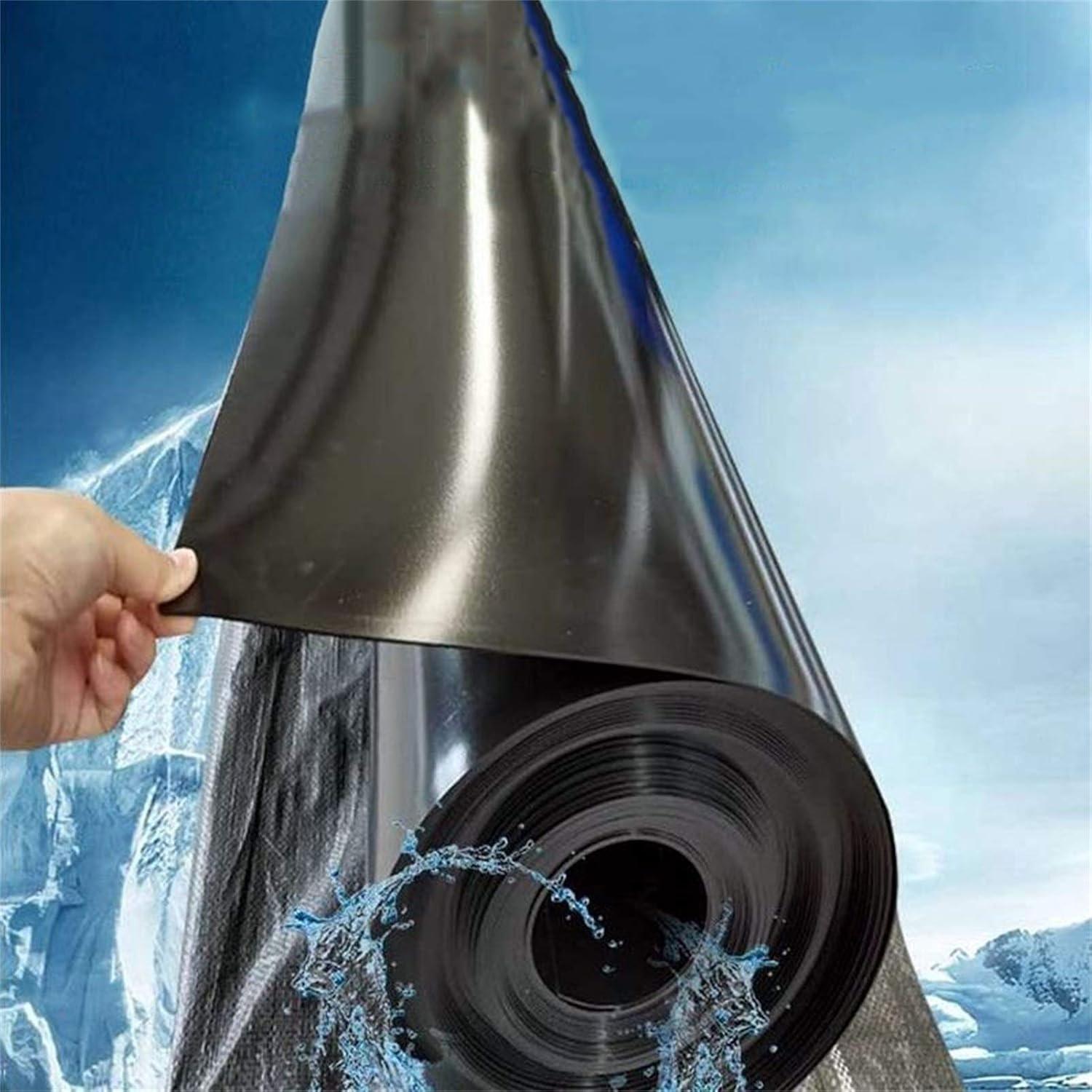 Heavy-Duty Waterproof Pond Liner - 0.2mm/0.3mm Thick Black Tarpaulin for Fish Ponds, Waterfalls, Streams, Fountains & Water Gardens - Durable, UV-Resistant, Easy to Install