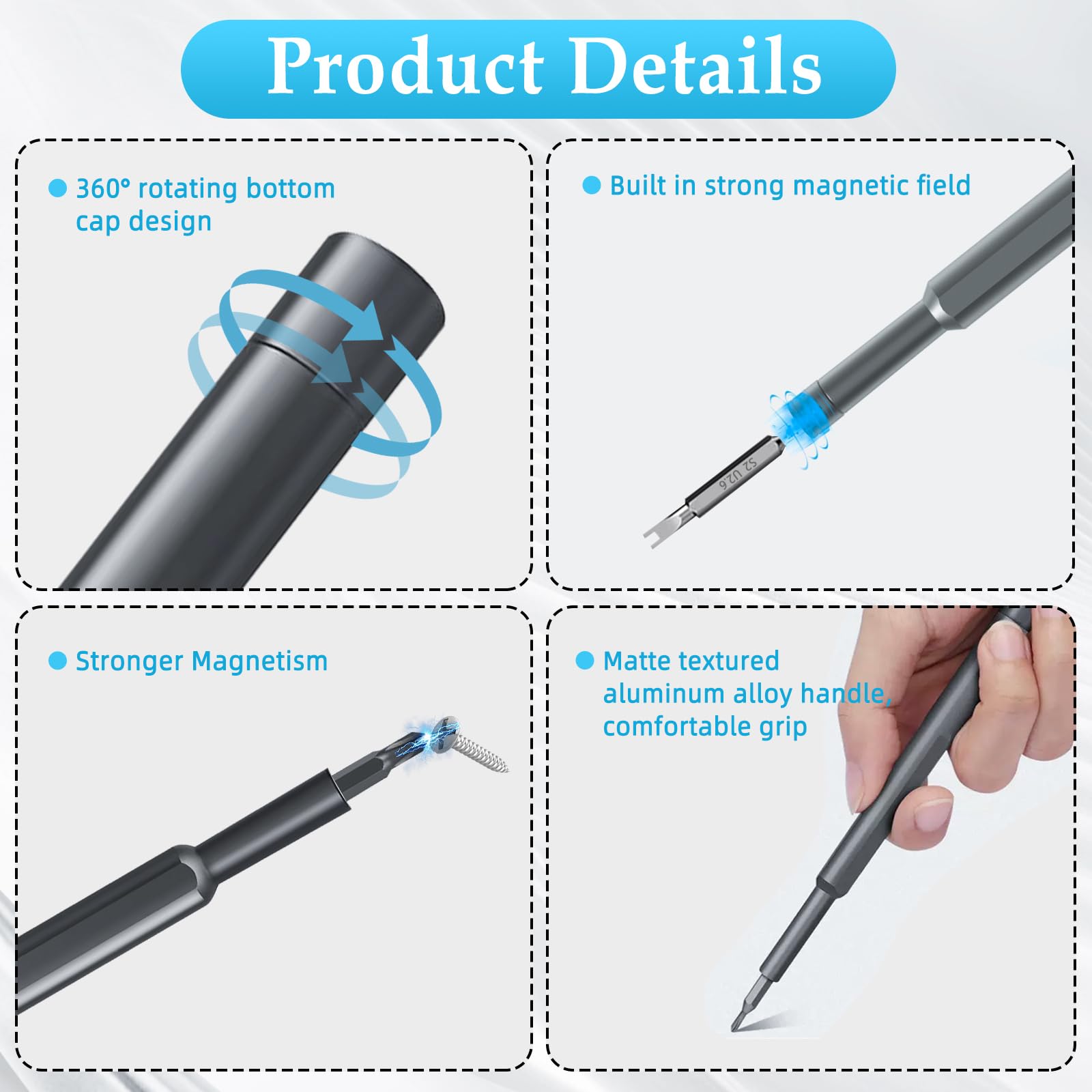 CYZBL 49 in 1 Mini Precision Screwdriver Set, The Ultimate Electronic Repair Tool Kit, 48 Preicison Bits for Computer Ipad - Image 4