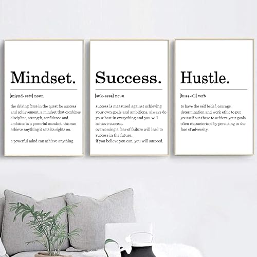Inspirational Quotes Canvas Wall Art Black and White Quote Posters