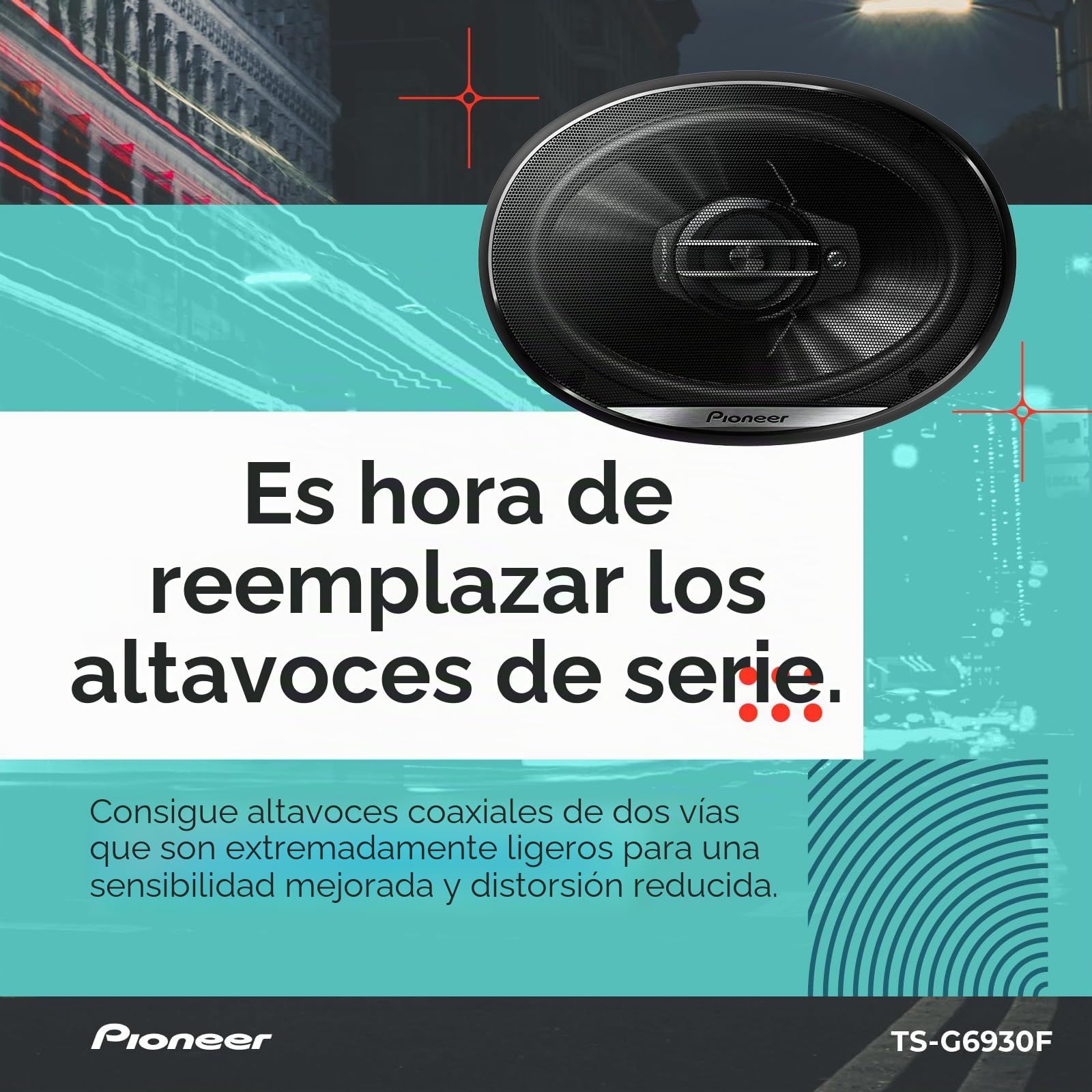 Pioneer TS-G6930F Alta voces, Negro, Talla Única