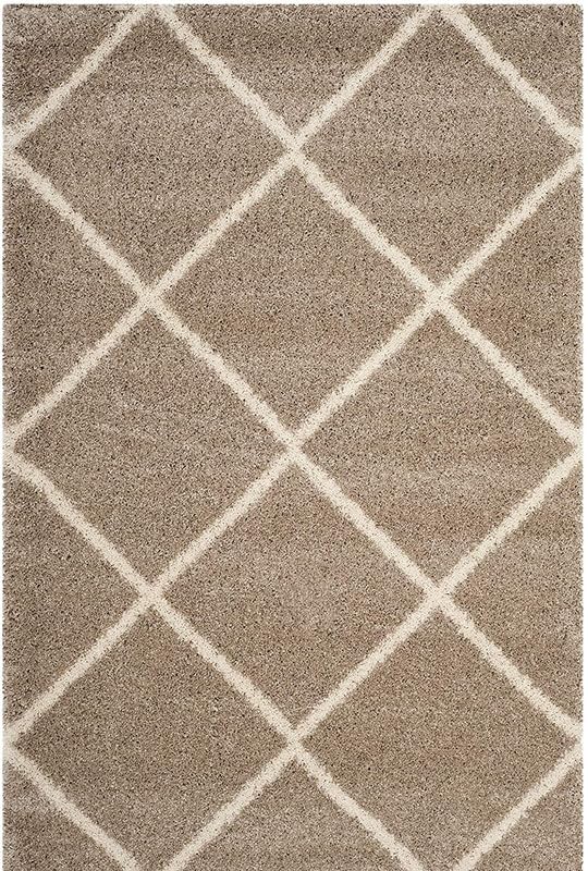 Image of Carpet for Living Room, Bedroom and Hall Handmade Microfiber Cozy Soft and Fluffy Shaggy Area Rug with 2 inch Thick Anti Skid Carpet [4x6 Feet Beige Box]