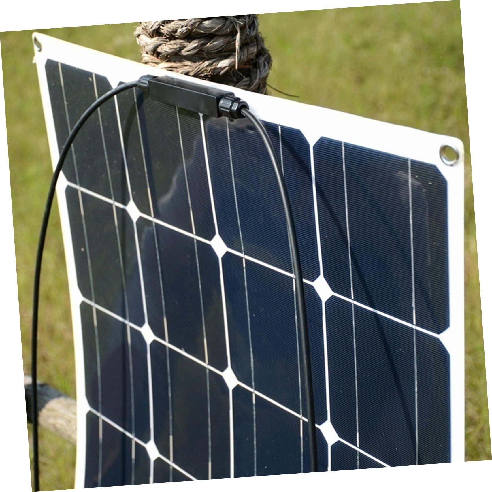 KOMBIUDA Kit Panneau Solaire Portable Monocristallin Flexible avec Contrôleur Chargeur Solaire Extérieur Léger pour Camping Randonnée Urgence