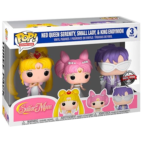 Funko Pop! Animation Sailor MoonExclusive 3 Pack Neo Queen Serenity,Small Lady & King Endymion